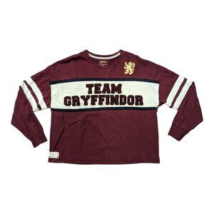 Harry Potter Team Gryffindor Chenille Lettering Cropped Sweatshirt Size Small